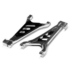 Billet Machined Type II Front Lower Suspension Arms, Silver - Traxxas E-Revo