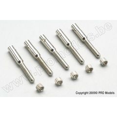 Aluminium kwiklink koppelstuk M3 voor carbon staven 5mm (5st)