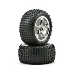 Tires & wheels, assembled (Tracer 2.2" chrome wheels, Alias 2.2" tires) (2) (Bandit rear, soft compound with foam inserts)