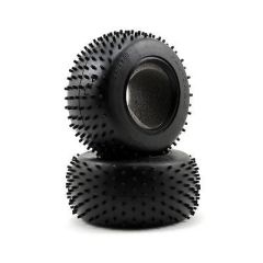 Tires, pro-trax spiked 2.2" (soft-compound)(rear) (2)/ foam inserts (2)