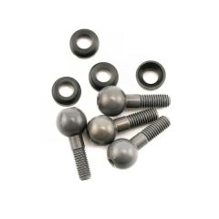 Pivot balls, hard-anodized 7075-t6 aluminum (4)/ pivot ball cap bushings (4)
