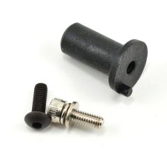 Motor mount hinge post/ 4x12mm bcs (1)/ 4x10mm cs with split and flat washer (1) (TRX-5661)