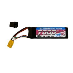 TRC Semi-Softcase Lipo 50c 14,8 Volt 7000mah Met XT90 Stekker & Verloopstekker geschikt voor Traxxas