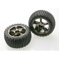 Tires & wheels, assembled (tracer 2.2" black chrome wheels, alias 2.2" tires) (2) (bandit rear, medium compound with foam inserts)