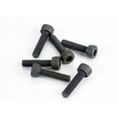 Head screws, 3x12mm cap-head machine (hex drive) (6) (trx 2.5, 2.5r, 3.3)