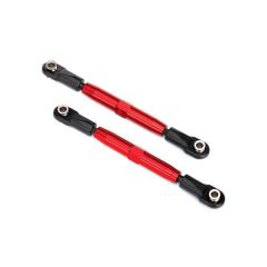 Camber links, rear (TUBES red-anodized aluminium) (TRX-3644R)