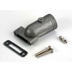 Exhaust header/ header gasket/ pressure fitting/ fitting gasket/ header screws (2)