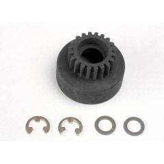 Clutch bell, (20-tooth)/ 5x8x0.5mm fiber washer (2)/ 5mm e-clip (requires #4611-ball bearings, 5x11x4mm (2)
