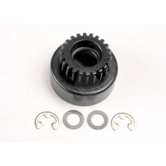 Clutch bell, (22-tooth)/ 5x8x0.5mm fiber washer (2)/ 5mm e-clip (requires #4611-ball bearings, 5x11x4mm (2))