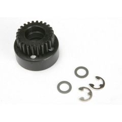 Clutch bell, (24-tooth)/ 5x8x0.5mm fiber washer (2)/ 5mm e-clip (requires #4611-ball bearings, 5x11x4mm (2))