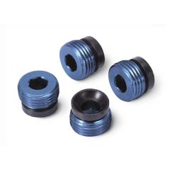 Aluminum caps, pivot ball (blue-anodized) (4) (TRX-4934X)