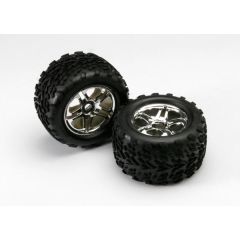 Tires & wheels, assembled, glued (ss (split spoke) chrome wheels, talon tires, foam inserts) (2)