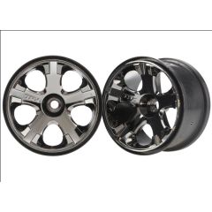Wheels, all-star 2.8" (black chrome) (nitro front) (2)