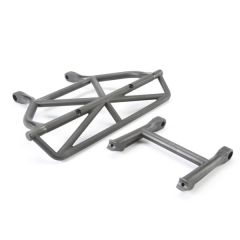 Bumper, rear/ bumper mount, rear (black) (TRX-5836)
