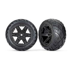 Tires & wheels, assembled, glued (2.8') (RXT black wheels, Anaconda tires, foam inserts) (2WD electric rear) (2) (TSM rated) (TRX-6768)