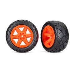 Tires & wheels, assembled, glued (2.8') (RXT orange wheels, Anaconda tires, foam inserts) (4WD electric front/rear, 2WD electric front only) (2) (TSM rated) (TRX-6775A)
