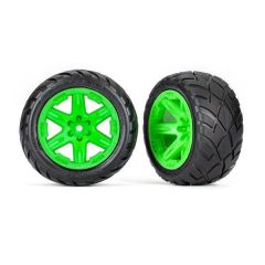Tires & wheels, assembled, glued (2.8') (RXT green wheels, Anaconda tires, foam inserts) (4WD electric front/rear, 2WD electric front only) (2) (TSM rated) (TRX-6775G)