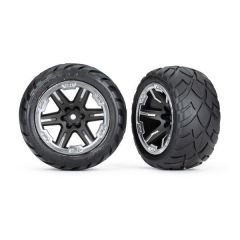 Tires & wheels, assembled, glued (2.8') (RXT plated wheels, Anaconda tires, foam inserts) (4WD electric front/rear, 2WD electric front only) (2) (TSM rated) (TRX-6775X)