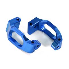 Caster blocks (c-hubs), 6061-T6 aluminum (blue-anodized), left & right/ 4x22mm pin (4)/ 3x6mm BCS (4)/ retainers (4) (TRX-8932X)
