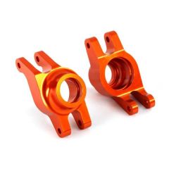 Carriers, stub axle (orange-anodized 6061-T6 aluminum) (rear) (2) (TRX-8952A)