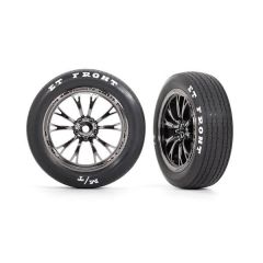 Tires & wheels, assembled, glued (Weld black chrome wheels, tires, foam inserts) (front) (2)