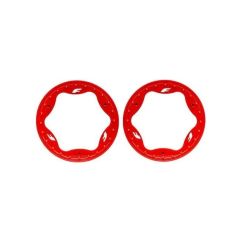 Traxxas - Beadlock rings, front, red (3.5") (2) (TRX-10976-RED)