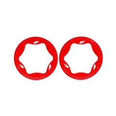 Traxxas - Beadlock rings, rear, red (3.9") (2) (TRX-10977-RED)