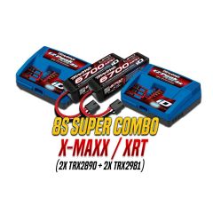 Traxxas 8S set (2X  2890X 14.8V 6700mAh LiPo & 2X 2981 ID charger)