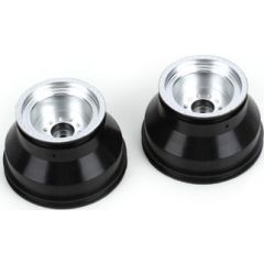 Wheels, Monster Jam replica, satin chrome, dual profile (2.0" outer 3.0" inner) (nitro rear/ electric front) (2)