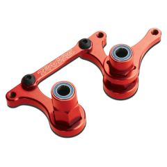 Steering bellcranks, drag link (red-anodized T6 aluminum)/ 5x8mm ball bearings (4) hardware (assembled)