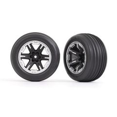 Traxxas - Tires & wheels Black/Satin 2.8" RXT wheels (electric front) (2) (TRX-3771X)