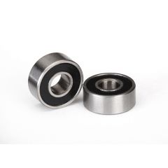 Ball bearings, black rubber sealed (4x10x4mm) (2) (TRX-5104A)