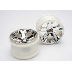 Wheels, all-star 2.8" (chrome) (nitro rear/ electric front) (2)