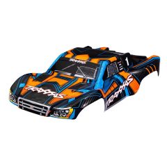 Traxxas - Body, Slash 4X4 (also fits Slash VXL & Slash 2WD), orange and blue (painted, decals applied) (assembled with front & rear latches for clipless mounting) (TRX-6844-ORNG)