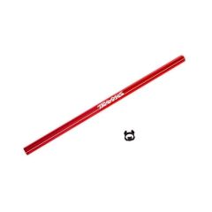 Traxxas Driveshaft, center, 6061-T6 aluminum (red-anodized) (214mm)/ center bearing bushing (TRX-6855-RED)