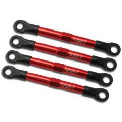 Toe links, aluminum (red-anodized) (4) (assembled with rod ends and threaded inserts) (1/16 slash)