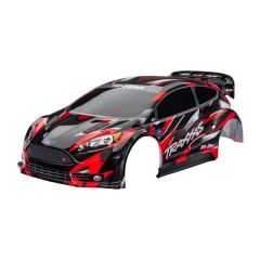 Traxxas - Body, Ford Fiesta ST Rally Brushless, red painted, decals applied) (TRX-7418-RED)