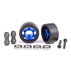 Traxxas - Wheels, wheelie bar, 6061-T6 aluminum (blue-anodized) (TRX-7775X)
