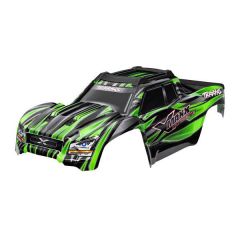 Traxxas - Body, X-Maxx Ultimate, green (painted, decals applied) (assembled with front & rear body mounts, rear body support, and tailgate protector) (TRX-7868-GRN)