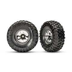Traxxas - Tires and wheels, assembled, glued (2.2' classic chrome wheels, Canyon Trail 5.3x2.2' tires, foam inserts) (TRX-8184)
