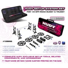 Hudy set-up tools in opbergtas voor 1/8 offroad