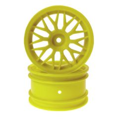 Kyosho spaakvelgen, 35mm, voor 1/10 buggy, neon geel (2 stuks)