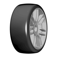 GRP T02 SLICK - S1 XXSoft - Mounted on New Spoked Silver Wheel - 1 Pair