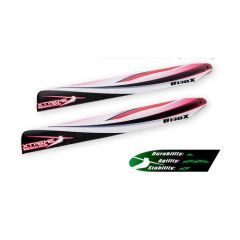 Xtreme Carbon Fiber Main Rotor Blade Set, Rood - 130X