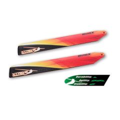 Xtreme Carbon Fiber Main Rotor Blade Set, Geel - 130X