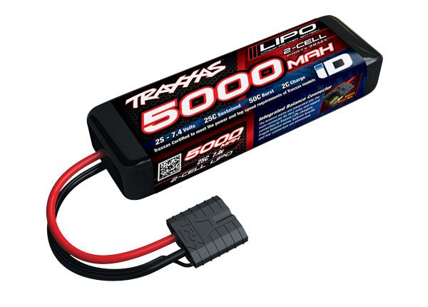 Traxxas lipo 25c 7,4 volt 5000mah met Traxxas ID connector (TRX-2842X)