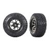 Traxxas - Tires & wheels, assembled, glued (Ford Raptor R black chrome wheels, BFGoodrich All-Terrain  T/A KO2 tires, foam inserts) (2) (4WD front/rear, 2WD rear) (TRX-10187-BLKCR)