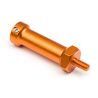 Aluminum wheel hub left (orange)