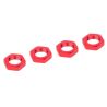 Team Corally - Wheel Nut - Serrated - Aluminum - Red - 4 Pcs