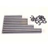 Suspension pin set, hard chrome (w/ e-clips)